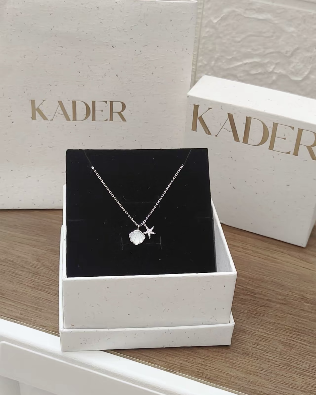 KADER 卡蒂羅 夏日風 閃耀貝殼 鎖骨鍊 項鍊