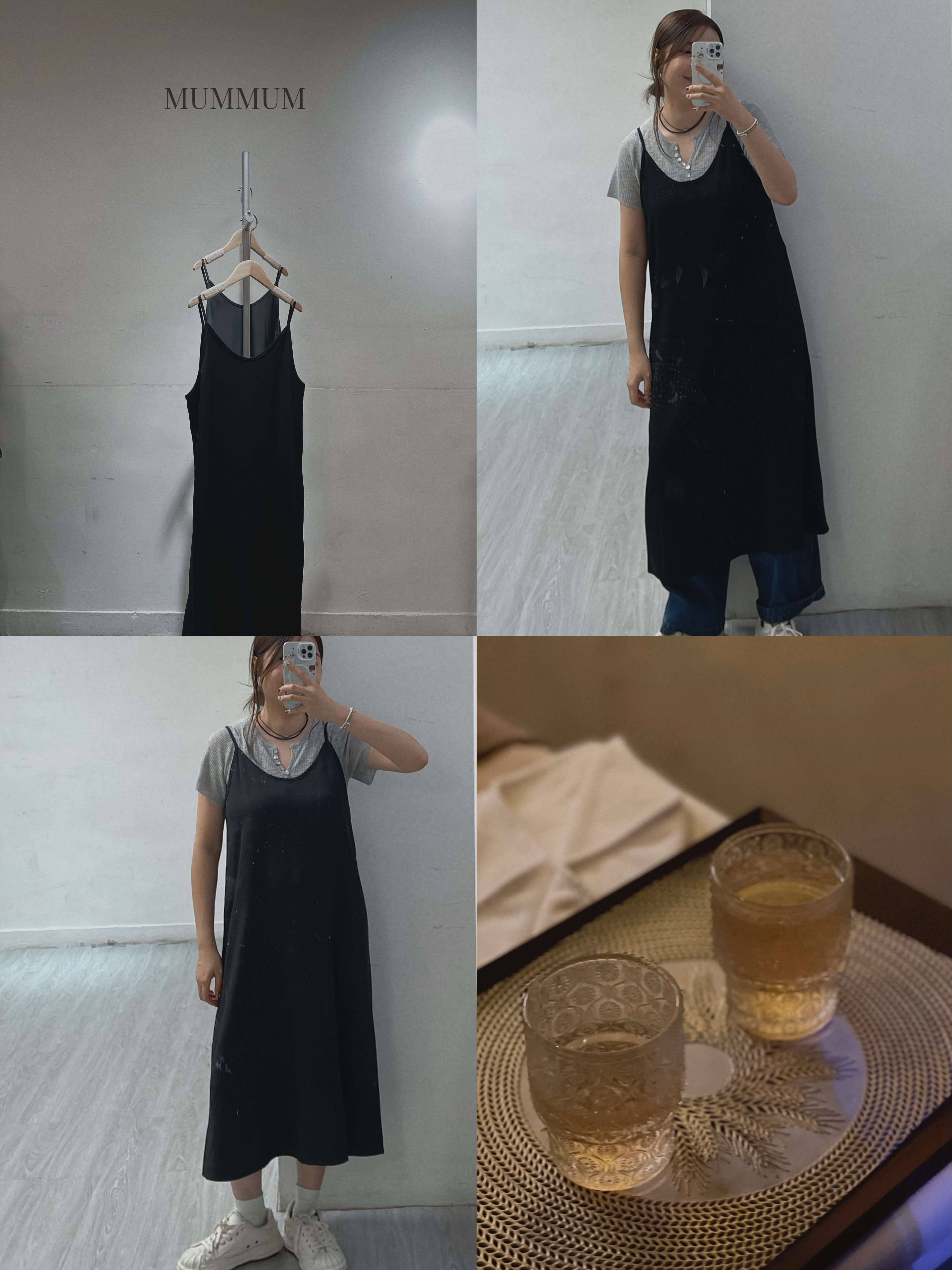 0213351a/修身順滑細肩帶連身裙 40/40/46