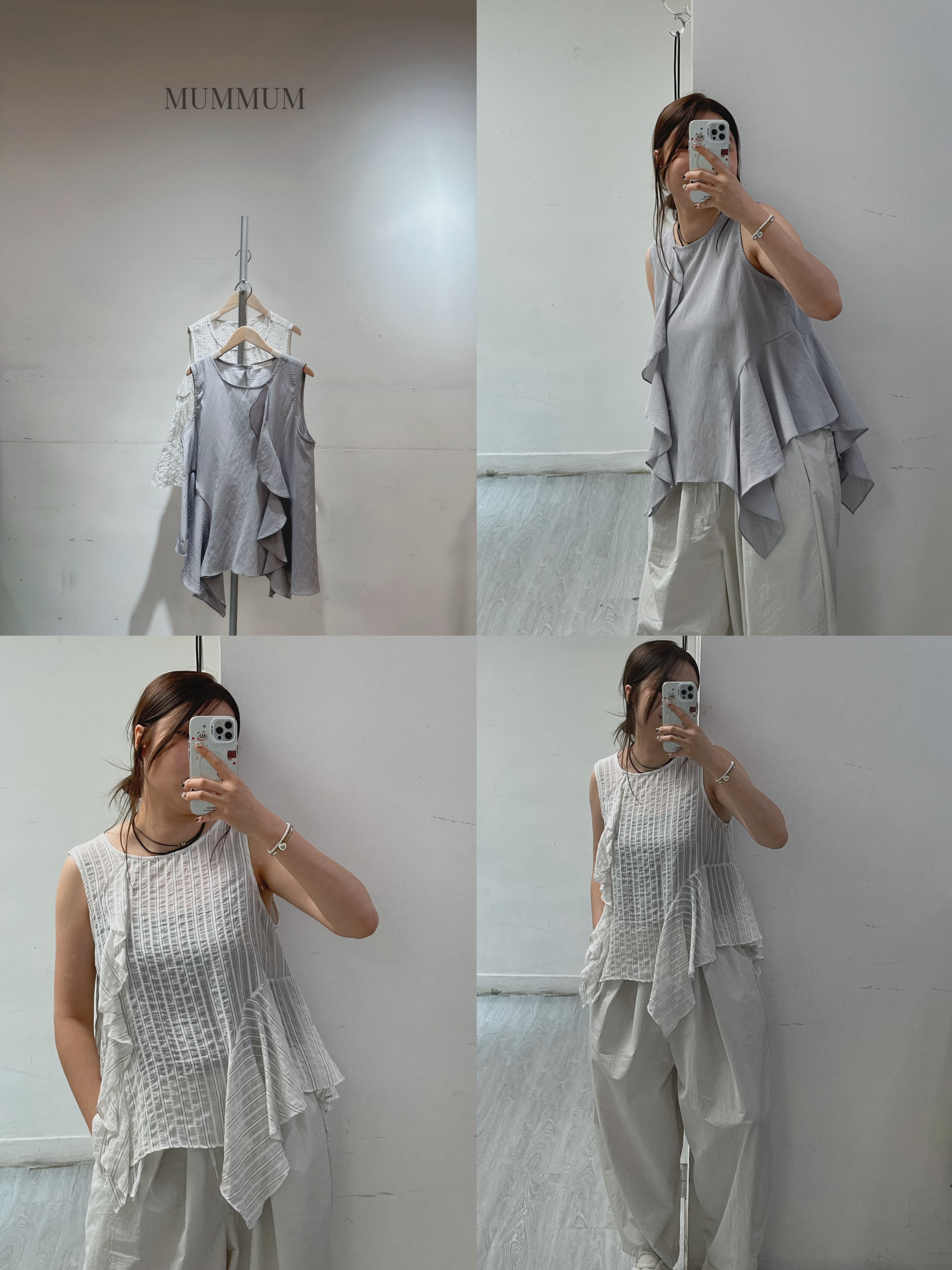 0213349a/飛邊仙氣飄飄背心 40/40/24