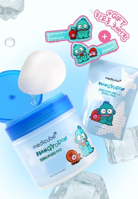 Medicube x 醜魚 ZERO毛孔爽膚棉片 70p + 70p補充 + 醜魚髮夾