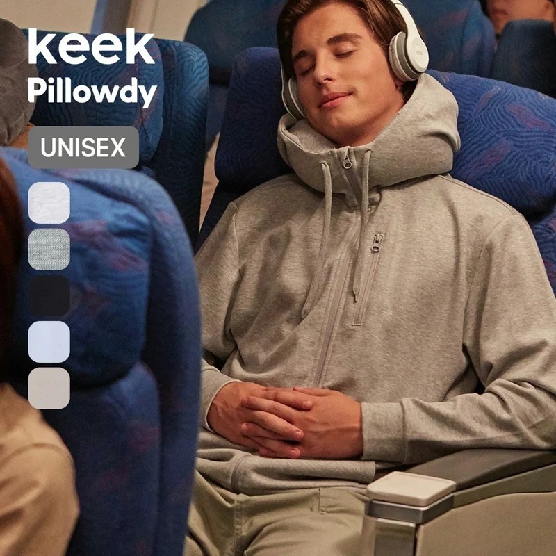 keek Pillowdy Logo Hoodie V3 (High Neck) 吹氣頸枕連帽衛衣外套(H5 KA123)