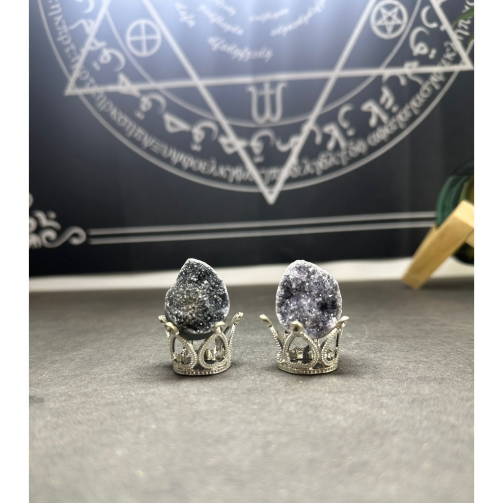 HKHG0531-026 迷你彩晶小龍蛋2個22X78X18 mm送底座 (A24)