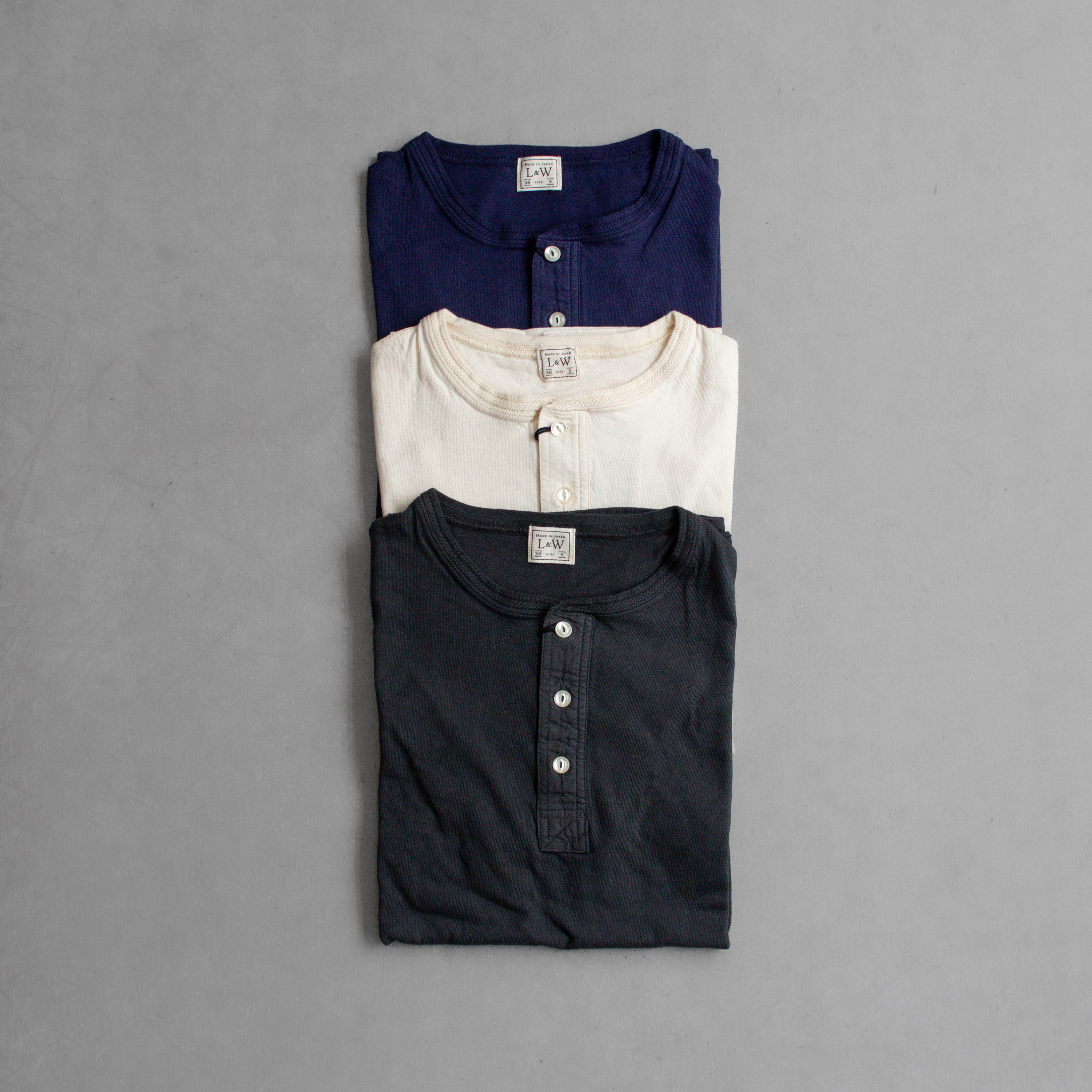 LOOP & WEFT LOOPWHELLED CLASSIC HENLEY 短袖 亨利領 T恤 三色