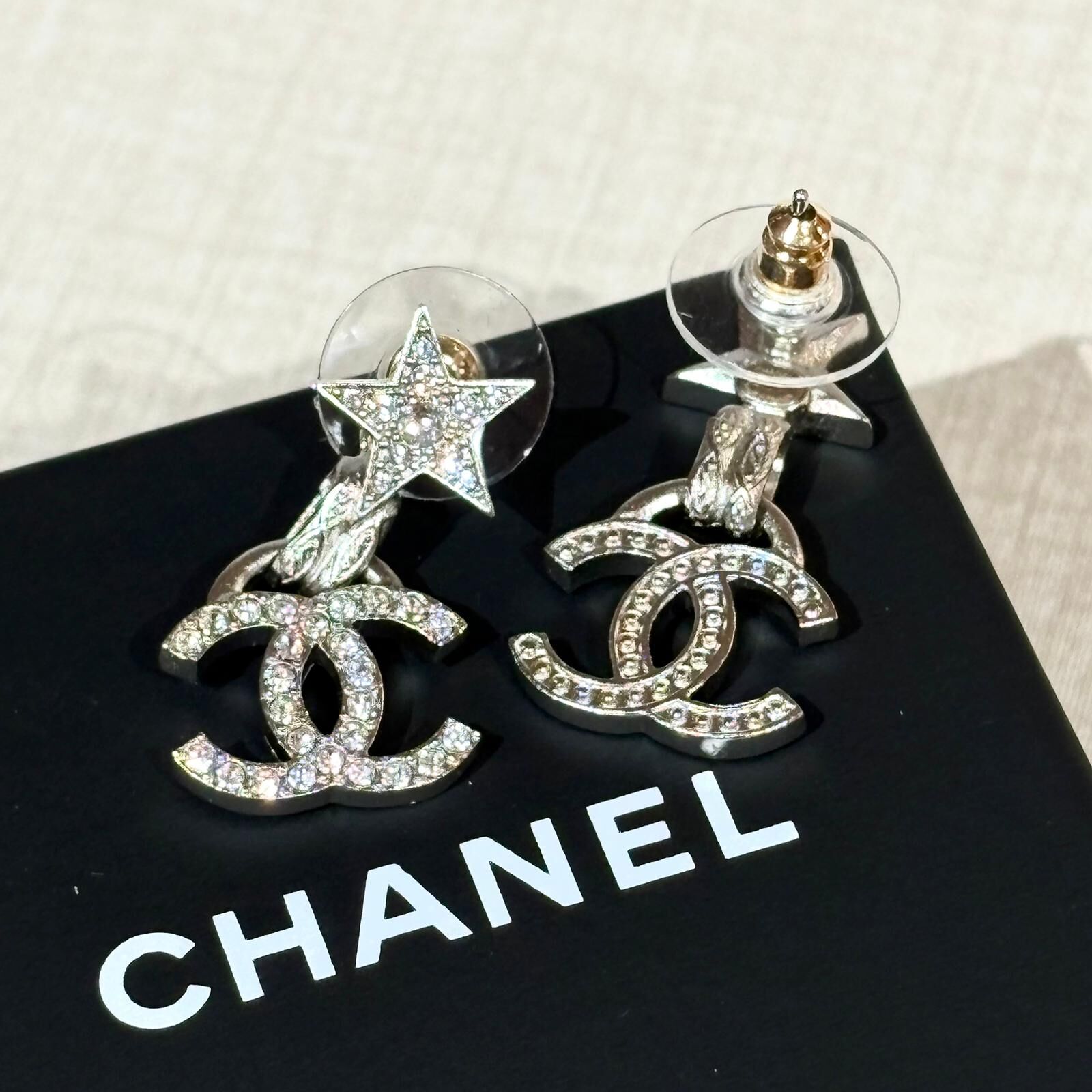 全新CHANEL EARRINGS ABE289 星星水鑽耳環 #BRAND NEW #香榭站正品