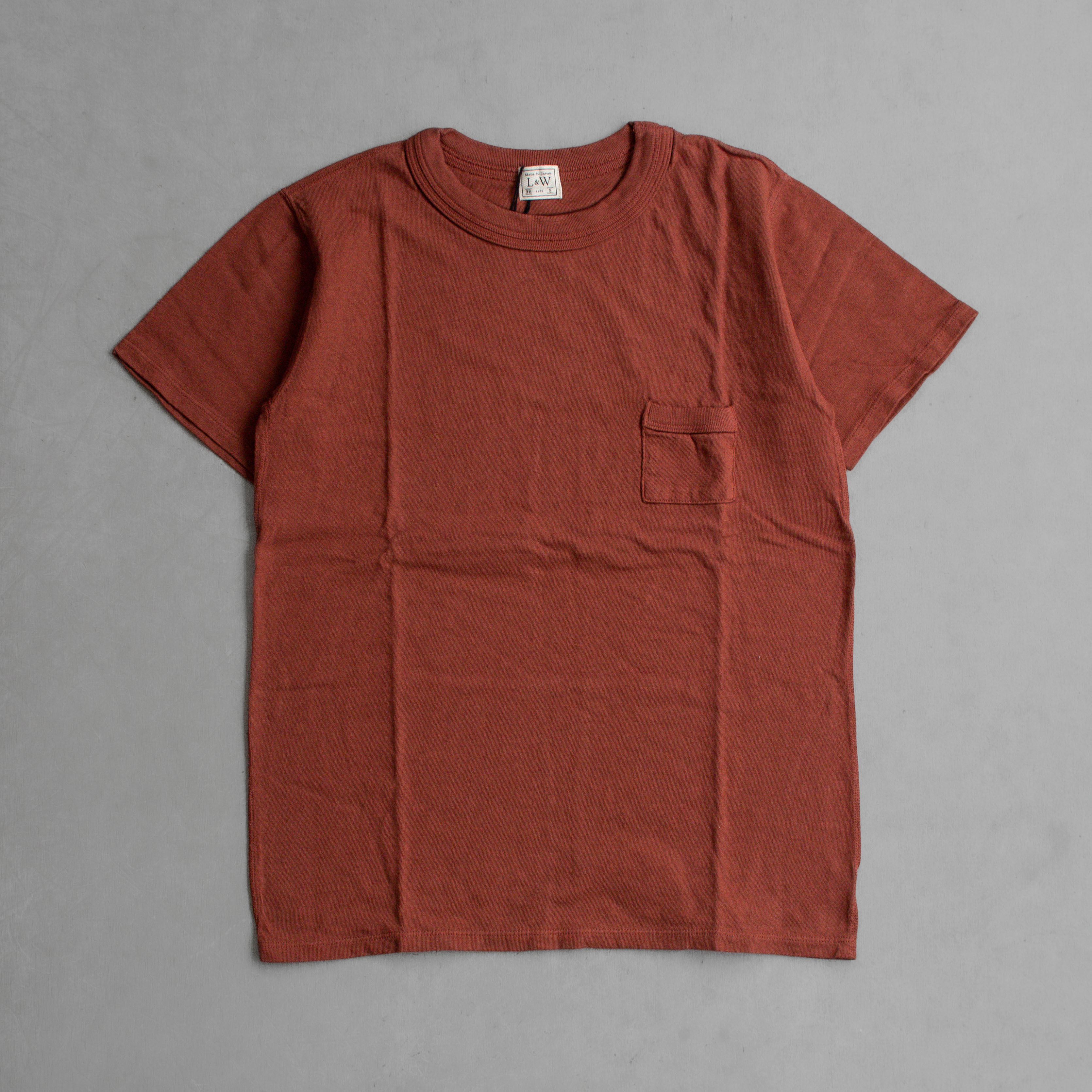 LOOP & WEFT LOOP WHEELED DOUBLE BINDER POCKET 羅紋 圓領 口袋 T恤 三色
