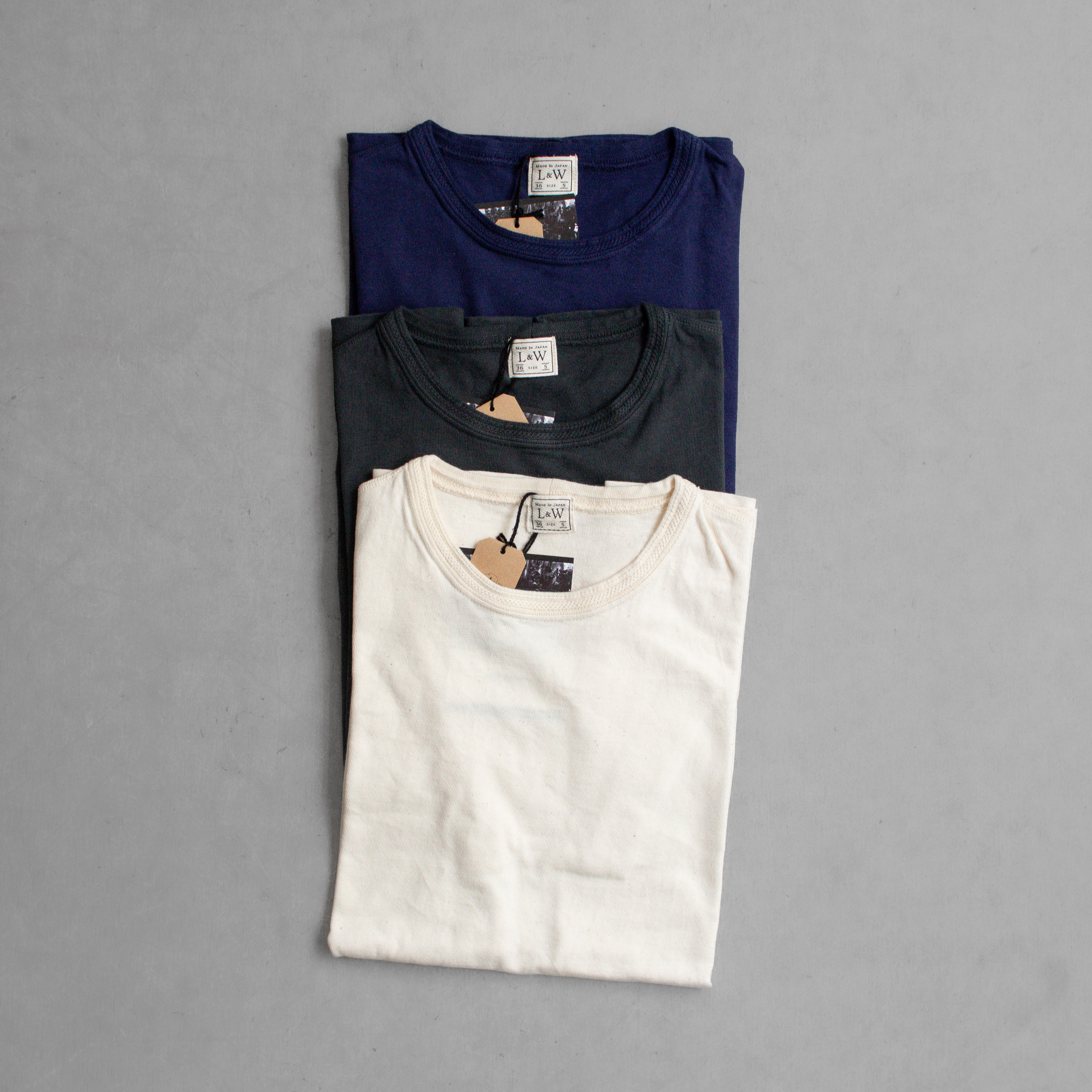 LOOP & WEFT LOOP WHEELED RIBBED CUFF 羅紋 圓領 T恤 三色