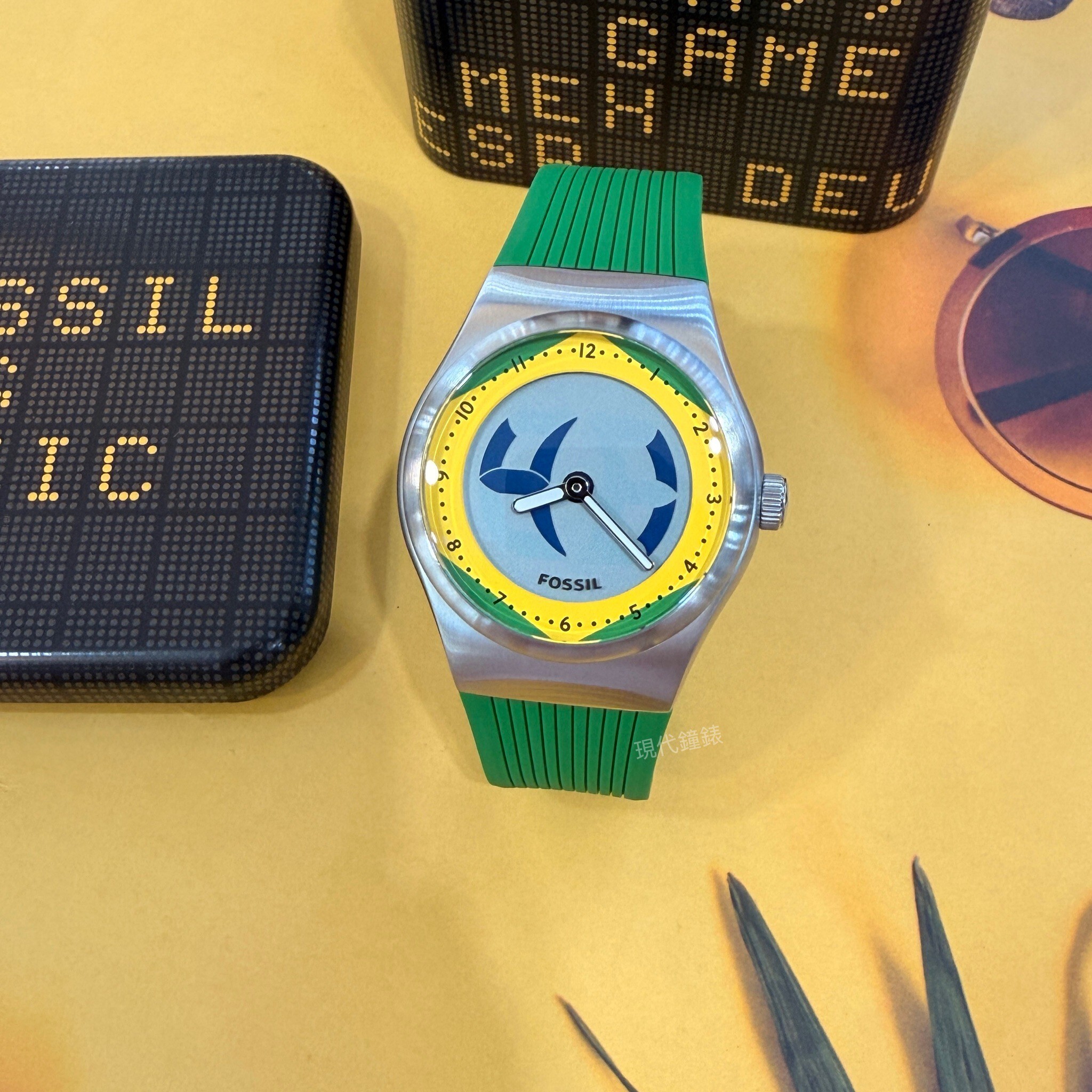 【FOSSIL】Big Tic World Flags系列 世界盃限定手錶-巴西配色 LE1243 40mm  現代鐘錶