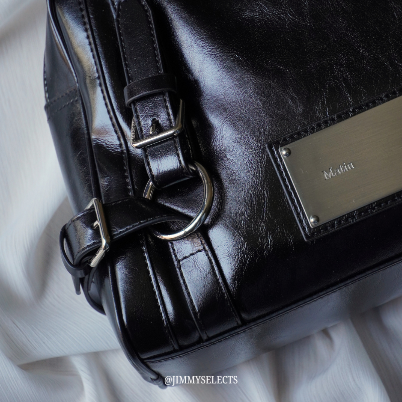 【代購】Matin Kim BIKER DETAIL SQUARE SHOULDER BAG  騎士風方形肩背包｜黑色 ✨