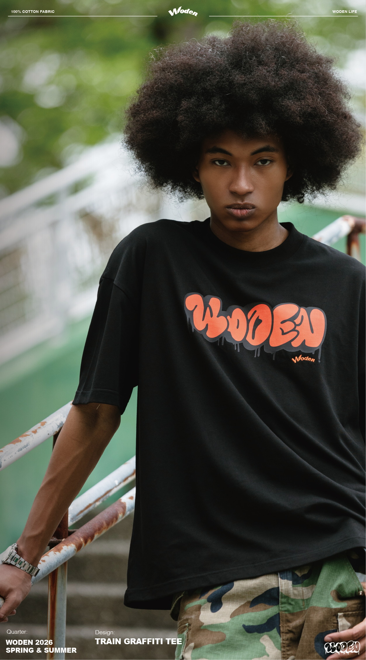Woden Train Graffiti Tee