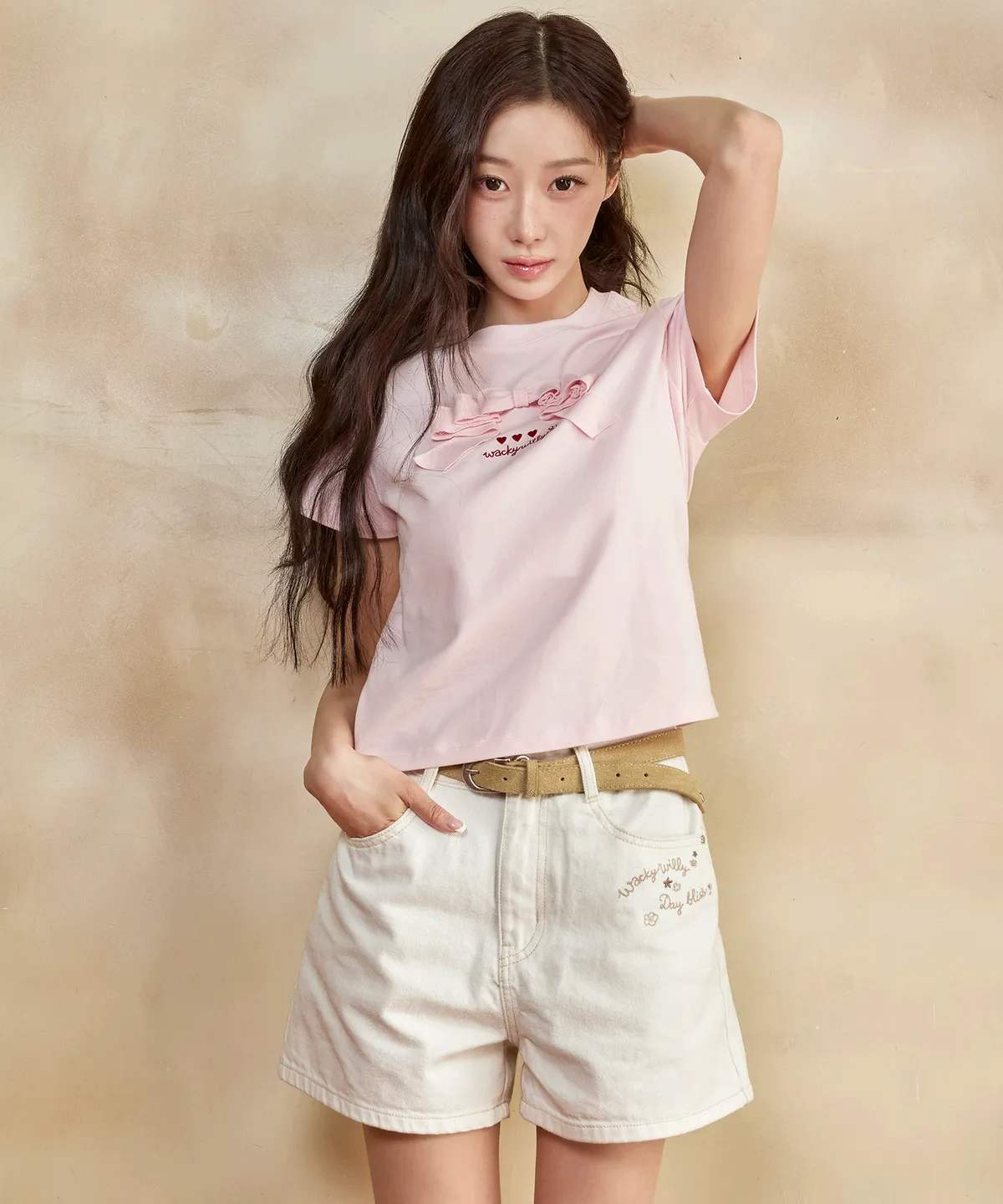 WACKY WILLY [LO.FL] WOMEN'S RIBBON SHORT-SLEEVE T-SHIRT