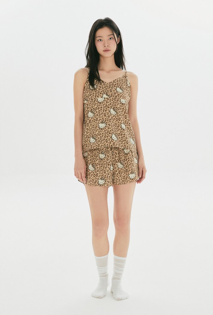 SPAO HELLO KITTY LEOPARD SLIM PAJAMA
