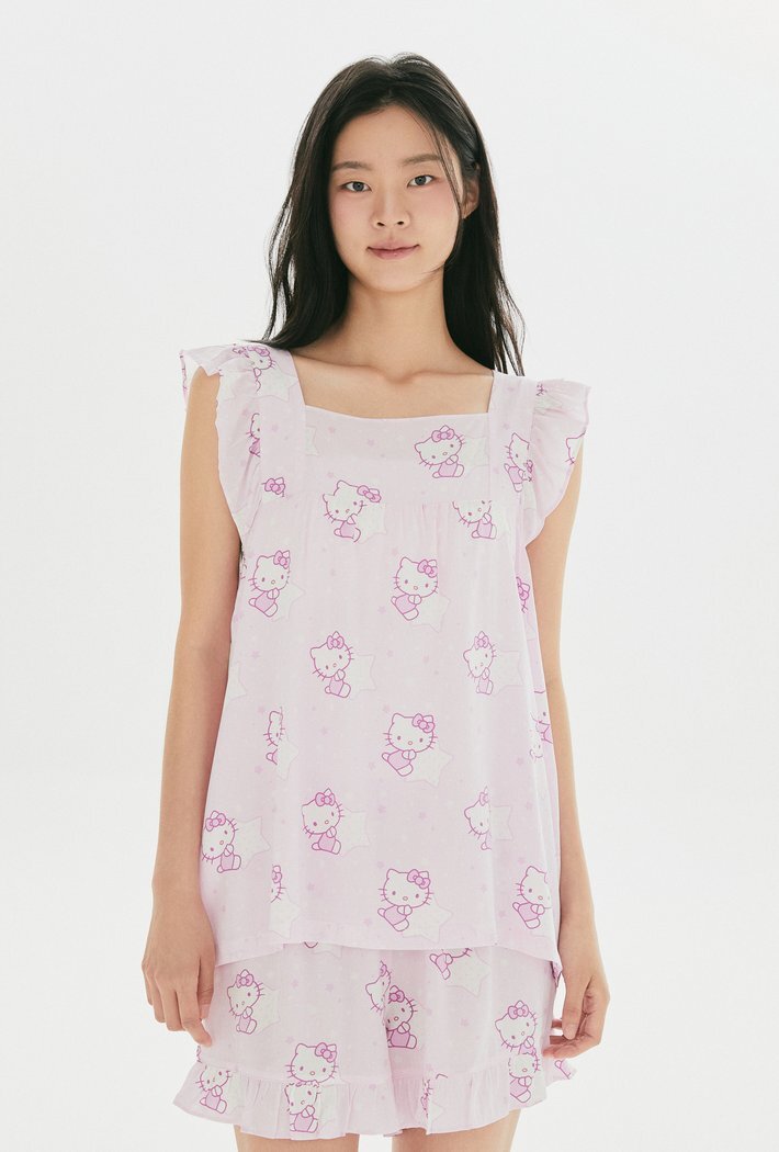 SPAO Twinkle Frill Sleeveless Pajama (Kitty)