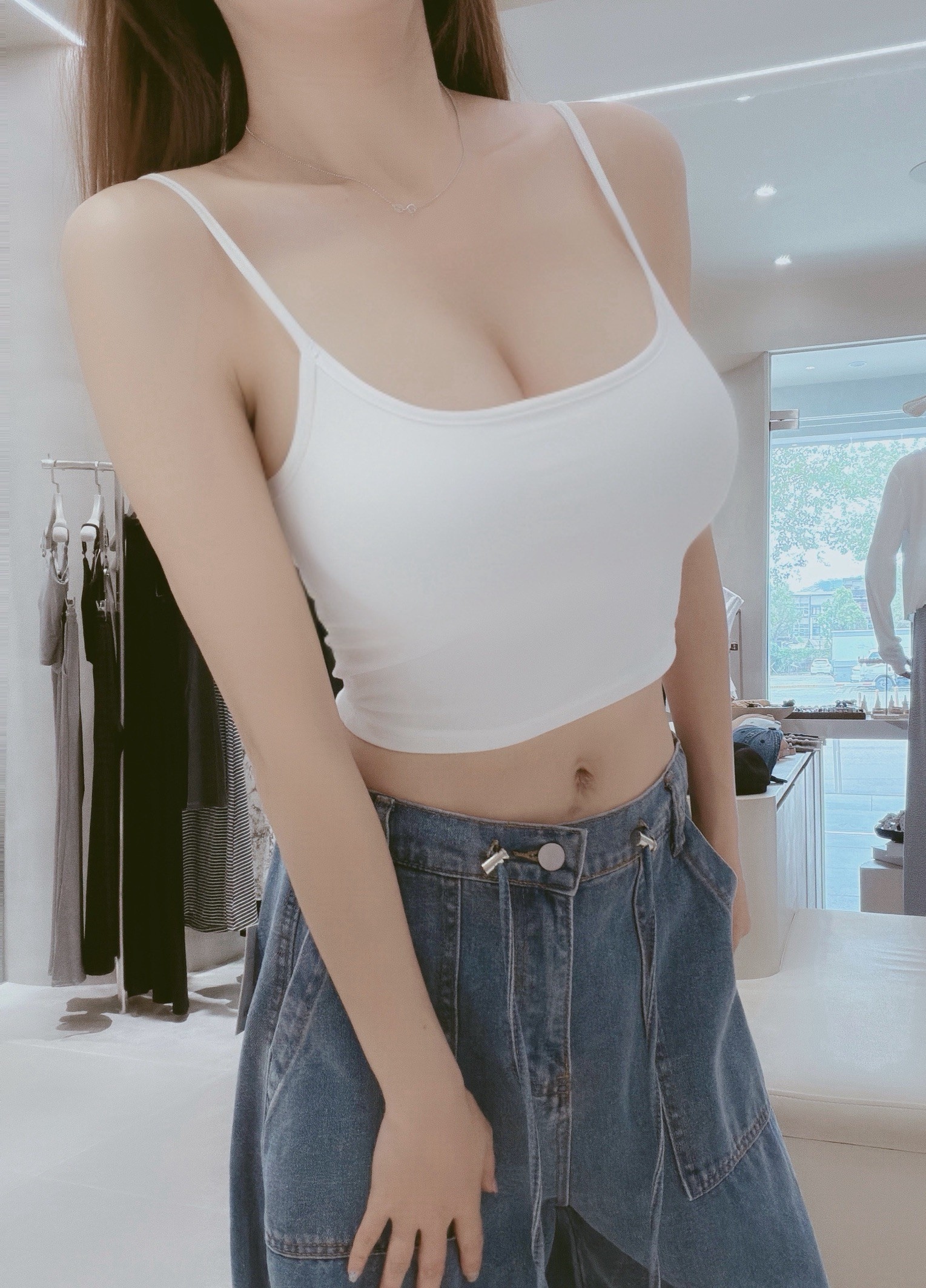 肩可調中長罩杯小可愛