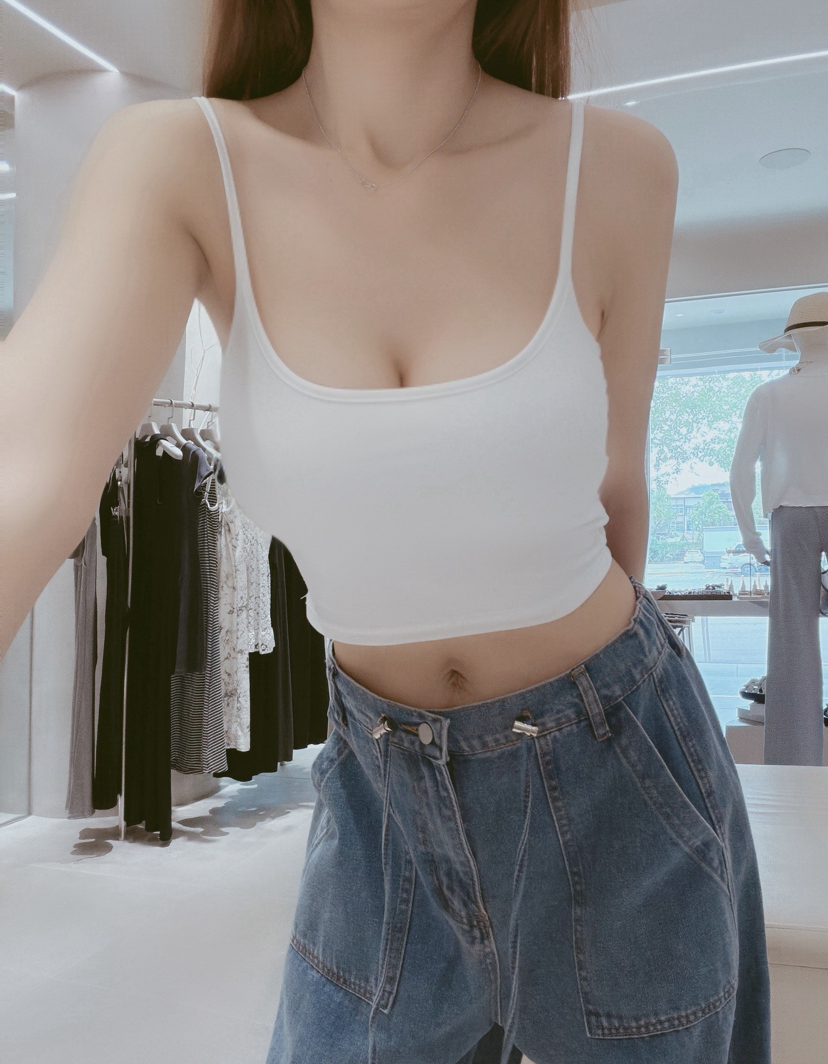 肩可調中長罩杯小可愛