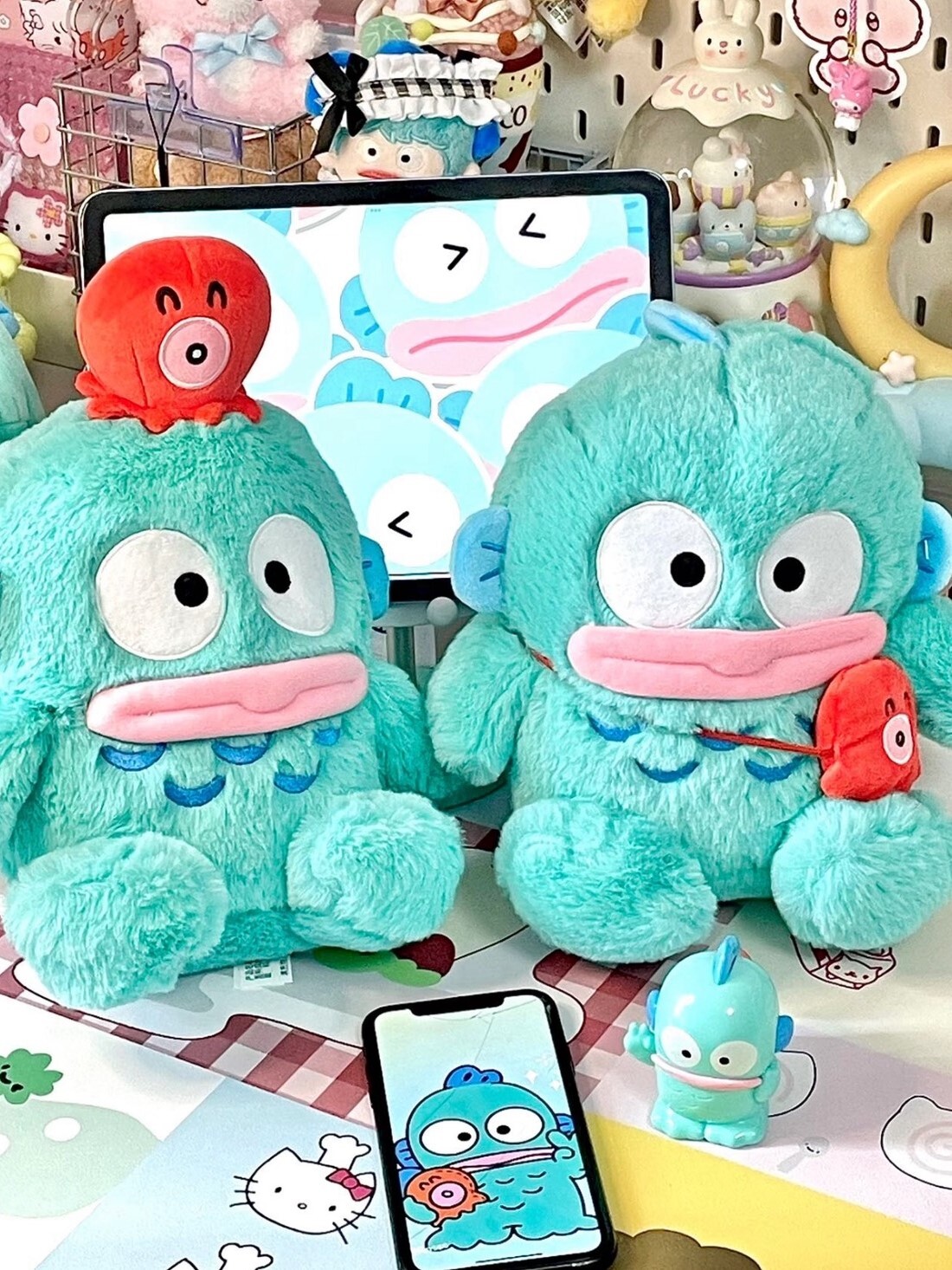 正版授權 三麗鷗 人魚漢頓 毛絨玩偶 吊飾