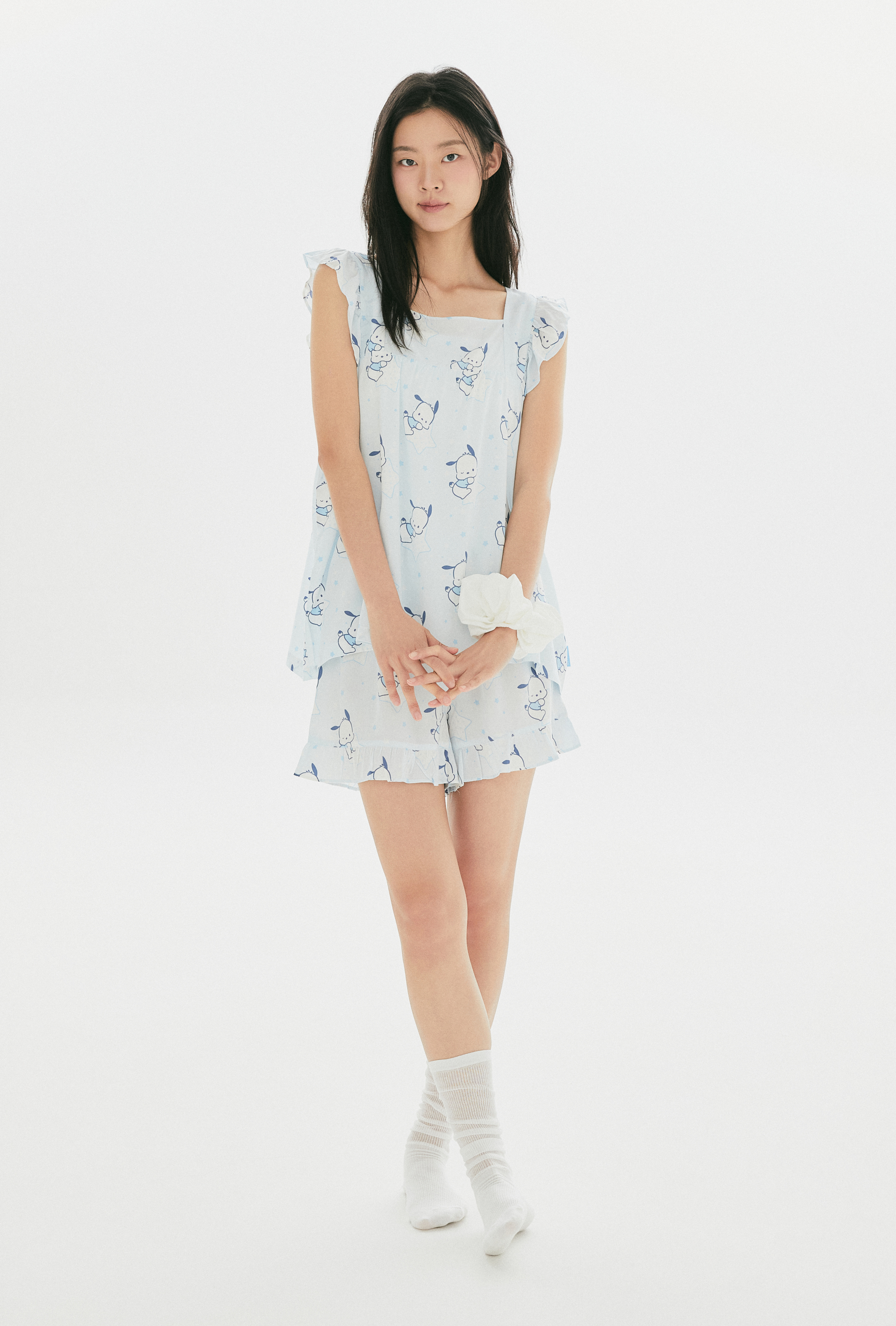 SPAO Twinkle Frill Sleeveless Pajama (Pochacco)