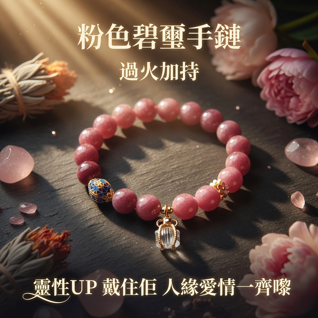 粉色碧璽手鏈