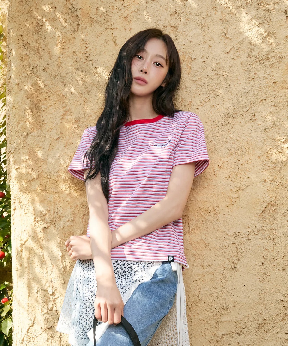 WACKY WILLY WOMEN'S MULTI-STRIPE SHORT-SLEEVE T-SHIRT