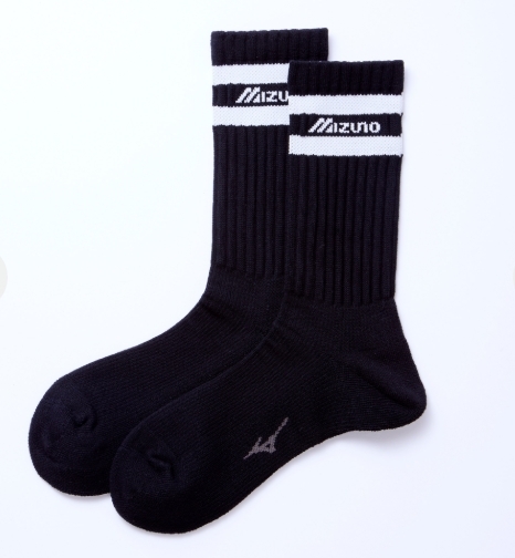 現貨|MIZUNO抗菌除臭吸濕運動襪 | BLACK
