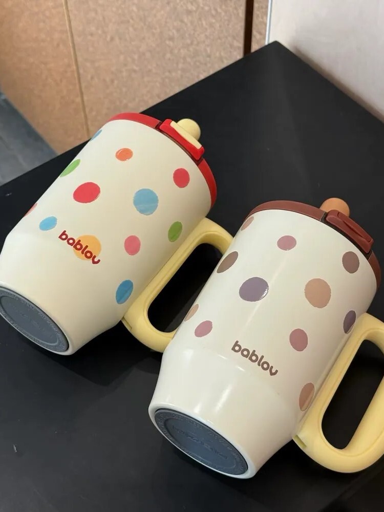 BABLOV 圓點 胖胖杯 不鏽鋼吸管杯