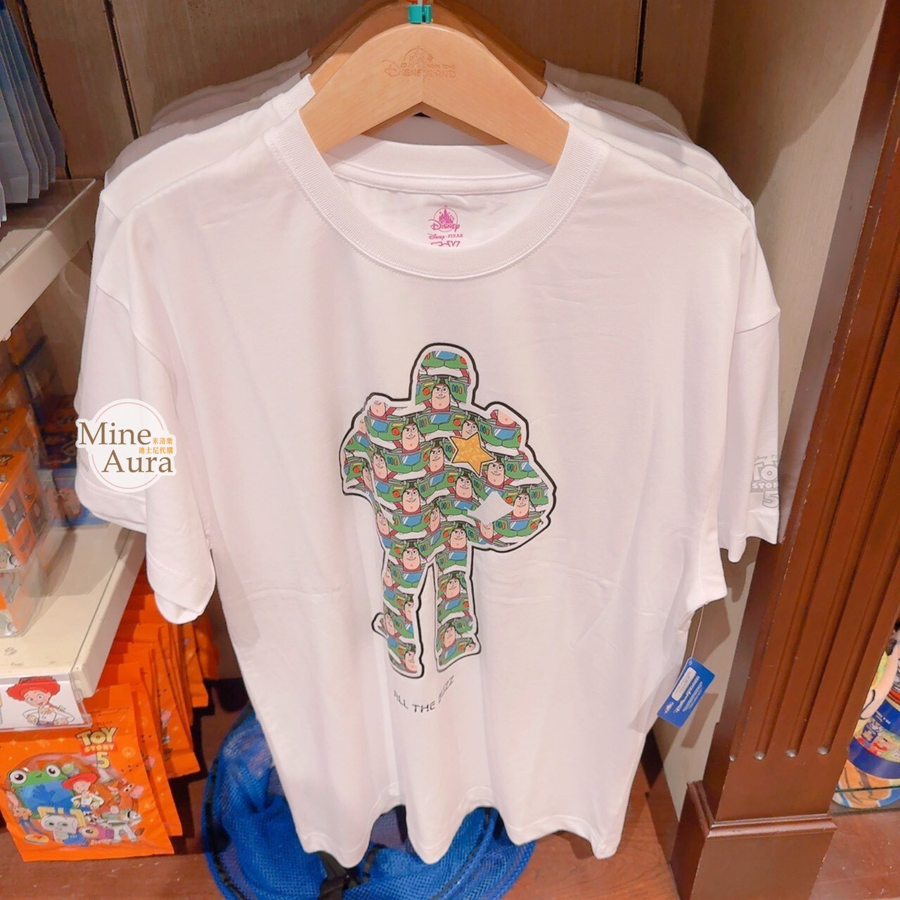 巴斯光年 Buzz Lightyear 人形圖案 成人 短T 上衣 玩具總動員 Toy Story -香港迪士尼樂園