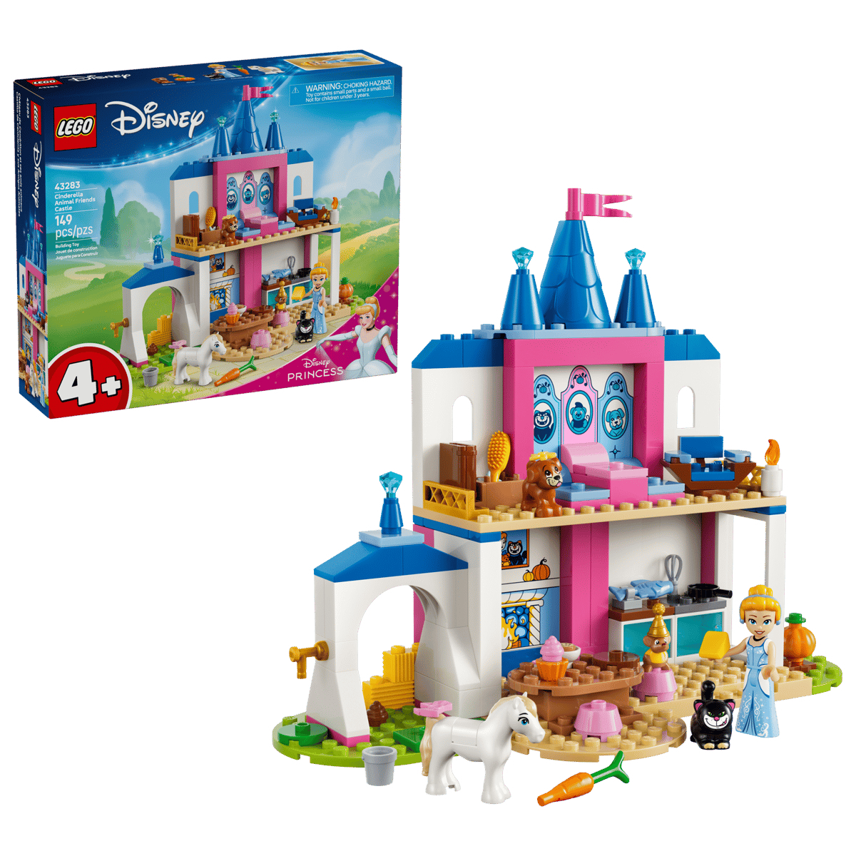 LEGO 43283 灰姑娘與動物朋友的城堡