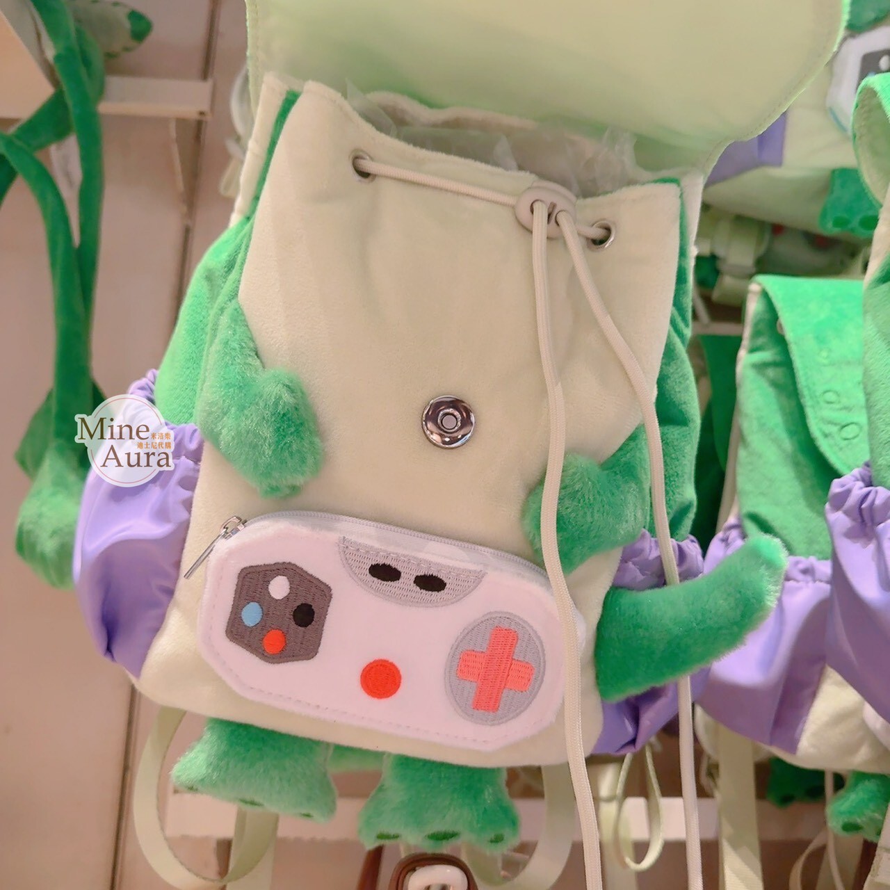 抱抱龍 Rex 大頭 電動手把 造型 束口 後背包 玩具總動員 Toy Story -香港迪士尼樂園