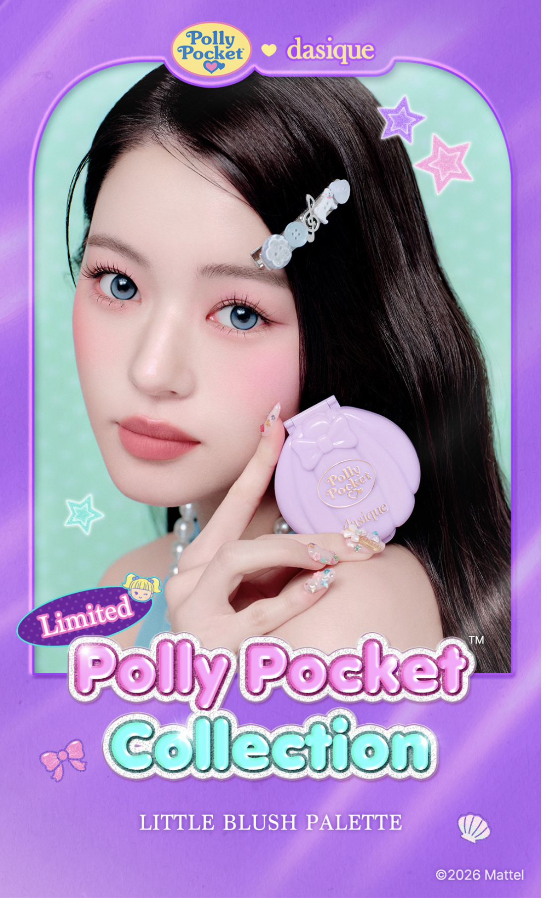 🇰🇷 31/5 - 6/6 韓國連線 OY大促銷丨Dasique Little Blush Palette  Polly Pocket 口袋芭比 限量雙色眼頰胭脂盤