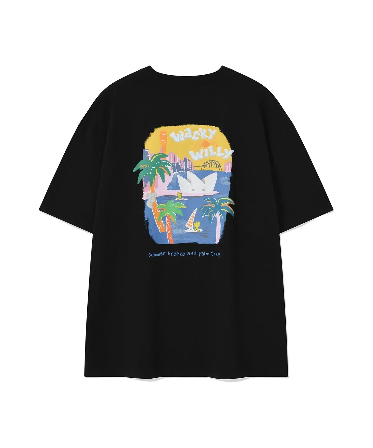 WACKY WILLY Kiki Ocean Graphic Short Sleeve T-Shirt