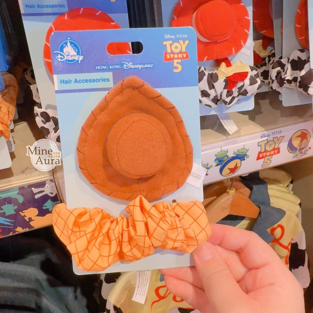 胡迪 Woody 帽子造型 髮夾 髮束 大腸圈 髮飾 2入組 玩具總動員 Toy Story -香港迪士尼樂園
