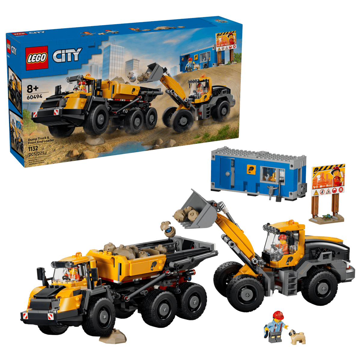LEGO 60494 傾卸式卡車與前端裝載機