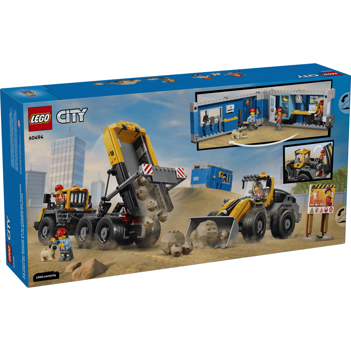 LEGO 60494 傾卸式卡車與前端裝載機