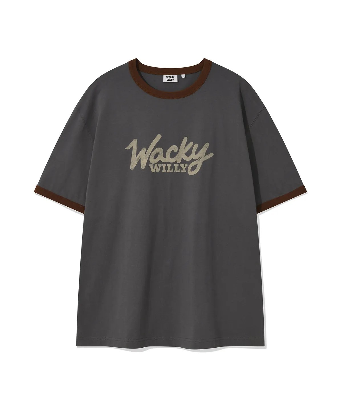 WACKY WILLY Typo Ringer Short-Sleeve T-shirt