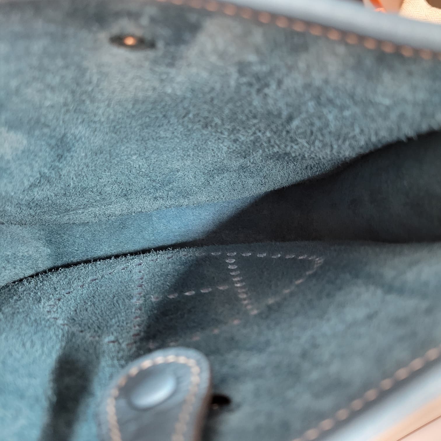 HERMES MINI EVELYNE D2 NEW BLUE JEAN CK 新牛仔藍銀扣
