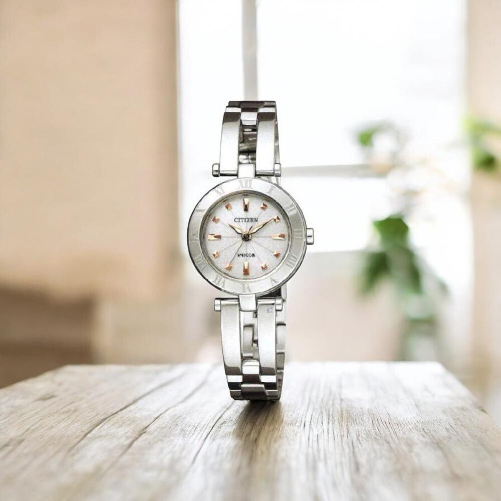 【CITIZEN 星辰】WICCA系列 太陽能 手鐲式造型腕錶15-1572-01 24mm 現代鐘錶