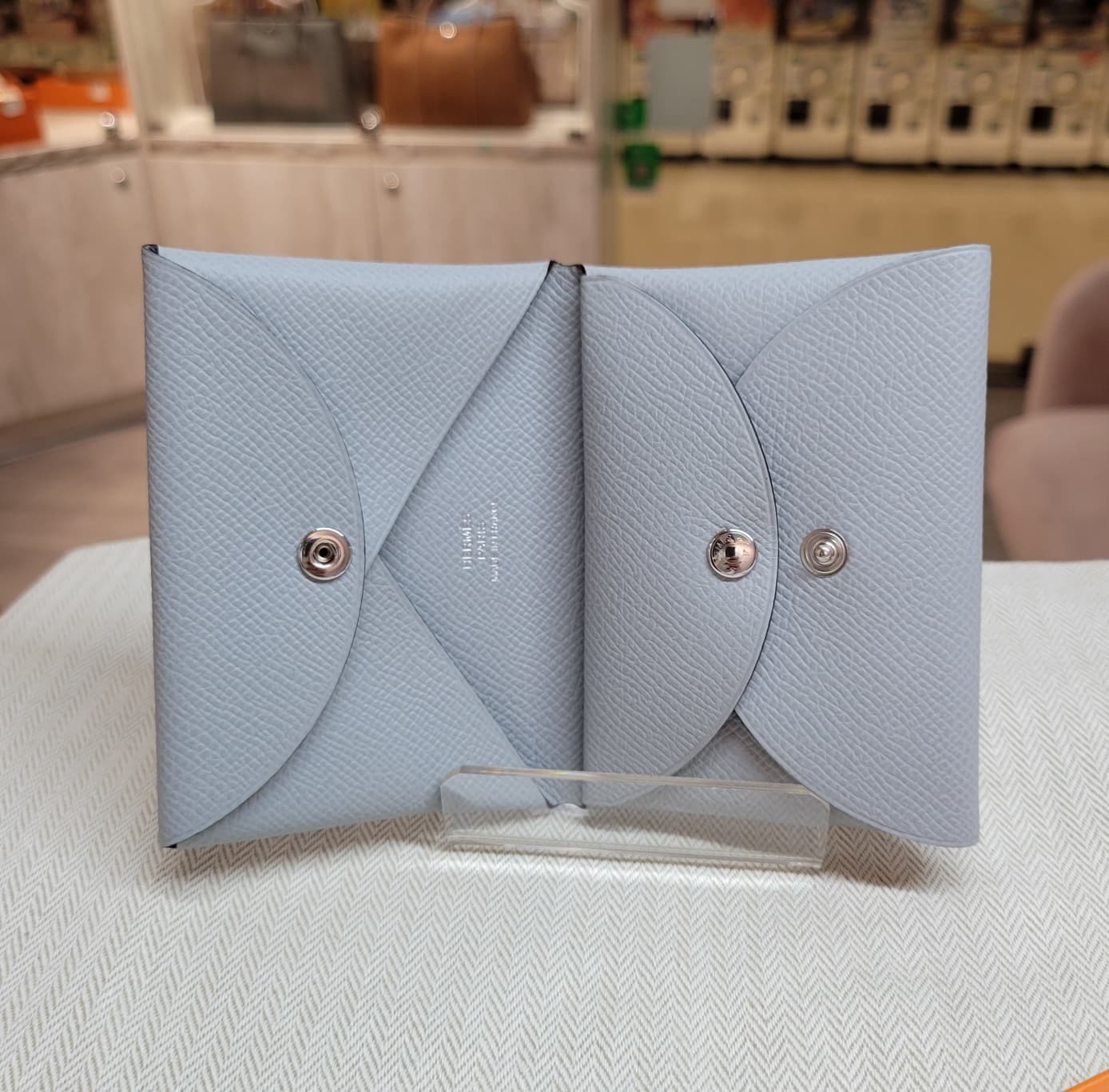 HERMES CALVI DUO 8U BLUE GLACIER 冰川藍
