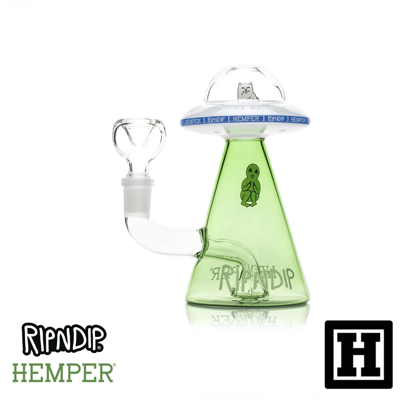 HEMPER x RIPNDIP Lord Nermal UFO 幽浮燒杯 玻璃藝術品