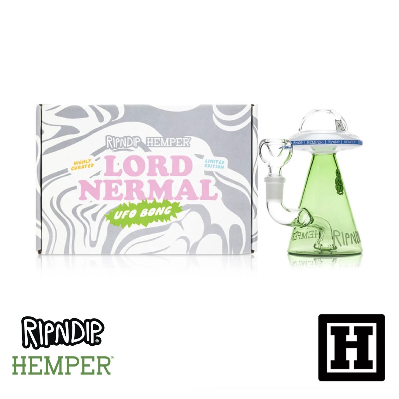 HEMPER x RIPNDIP Lord Nermal UFO 幽浮燒杯 玻璃藝術品