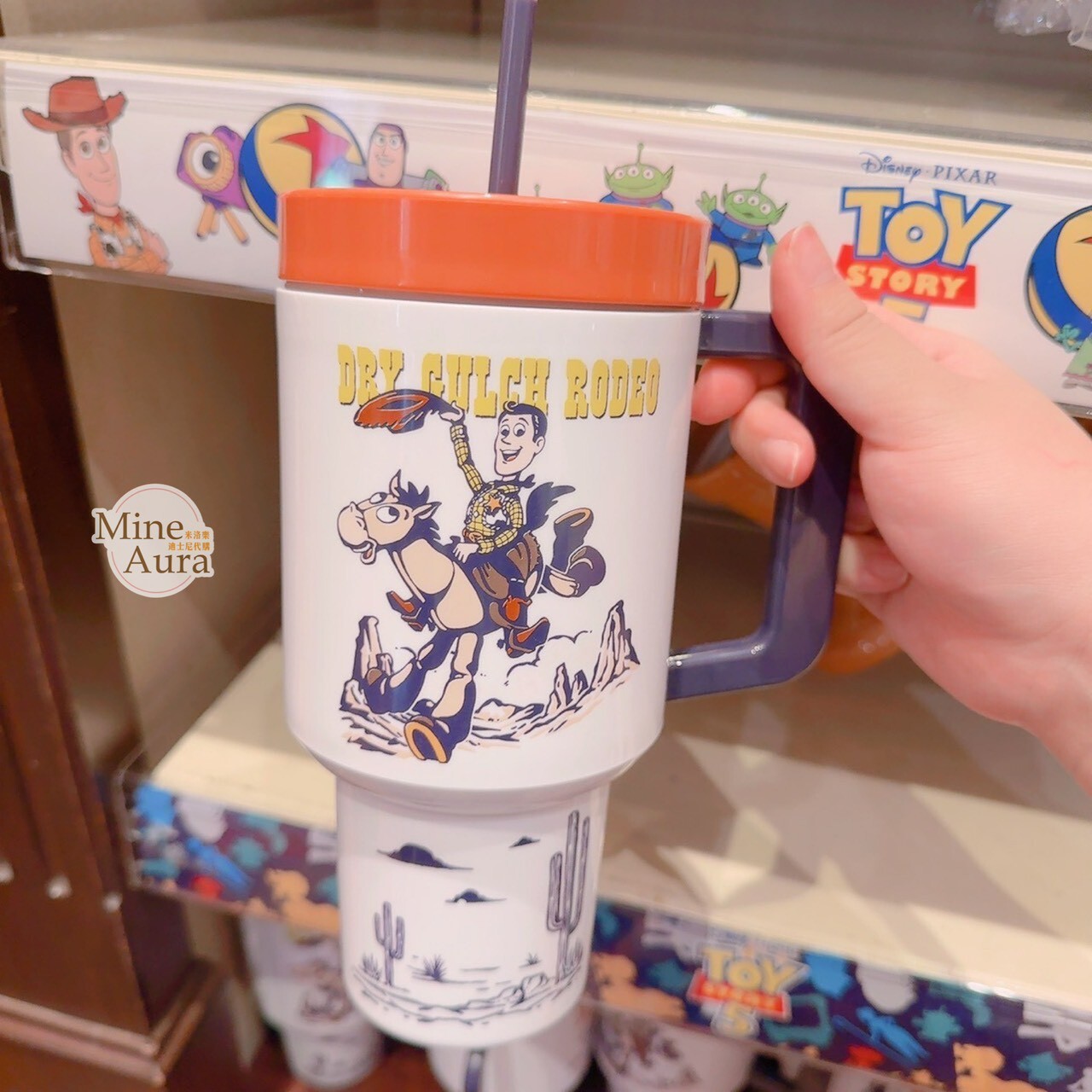 胡迪 Woody 紅心 Bullseye 圖案 吸管 水杯 玩具總動員 Toy Story -香港迪士尼樂園