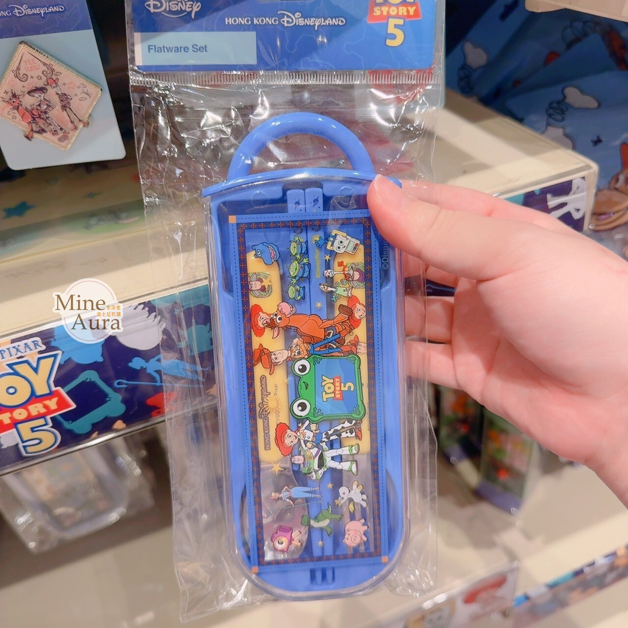 玩具總動員5 圖案 隨身 湯匙 + 叉子 餐具 組 玩具總動員 Toy Story -香港迪士尼樂園