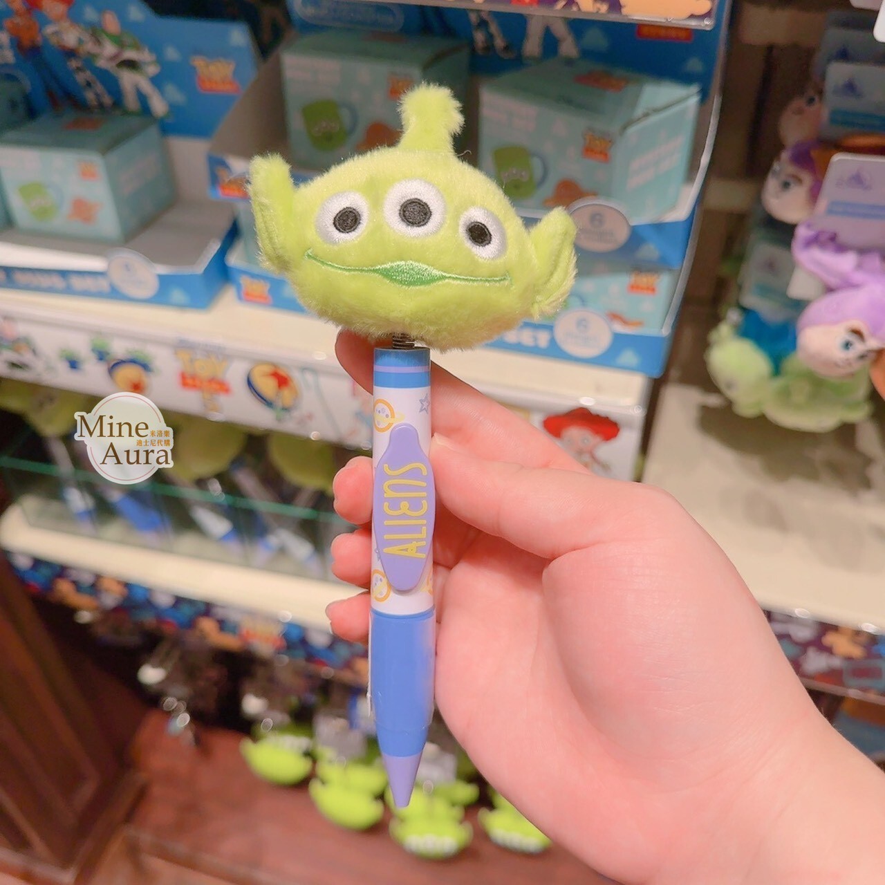 三眼怪 Alien 絨毛大頭搖頭 圓珠筆 玩具總動員 Toy Story -香港迪士尼樂園