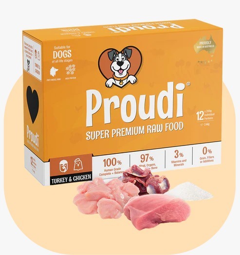 Proudi 急凍生肉狗糧 火雞雞肉