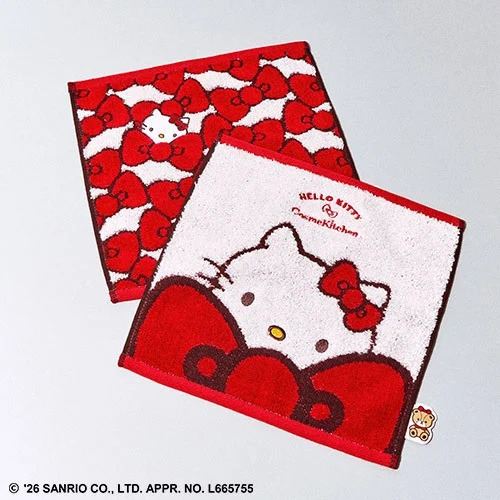 [限定] COSME KITCHEN HELLO KITTY Towel Handkerchief 手帕