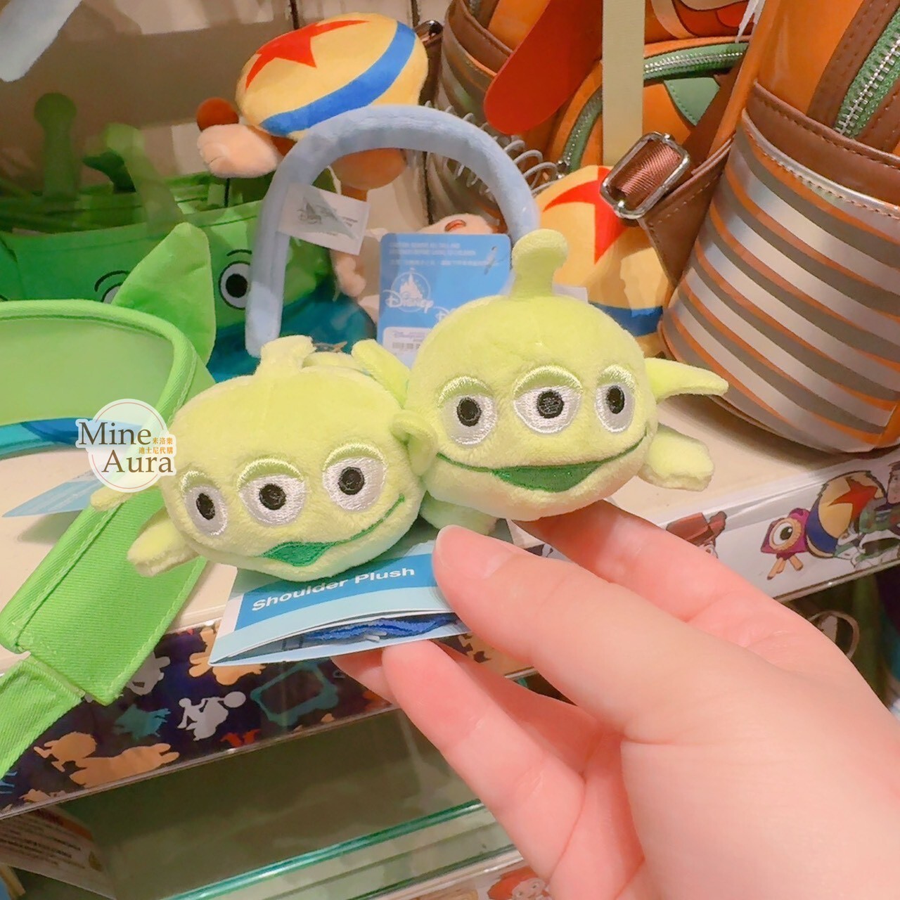 三眼怪 Alien 趴趴 造型 磁鐵 坐肩 絨毛 娃娃 公仔 玩具總動員 Toy Story -香港迪士尼樂園