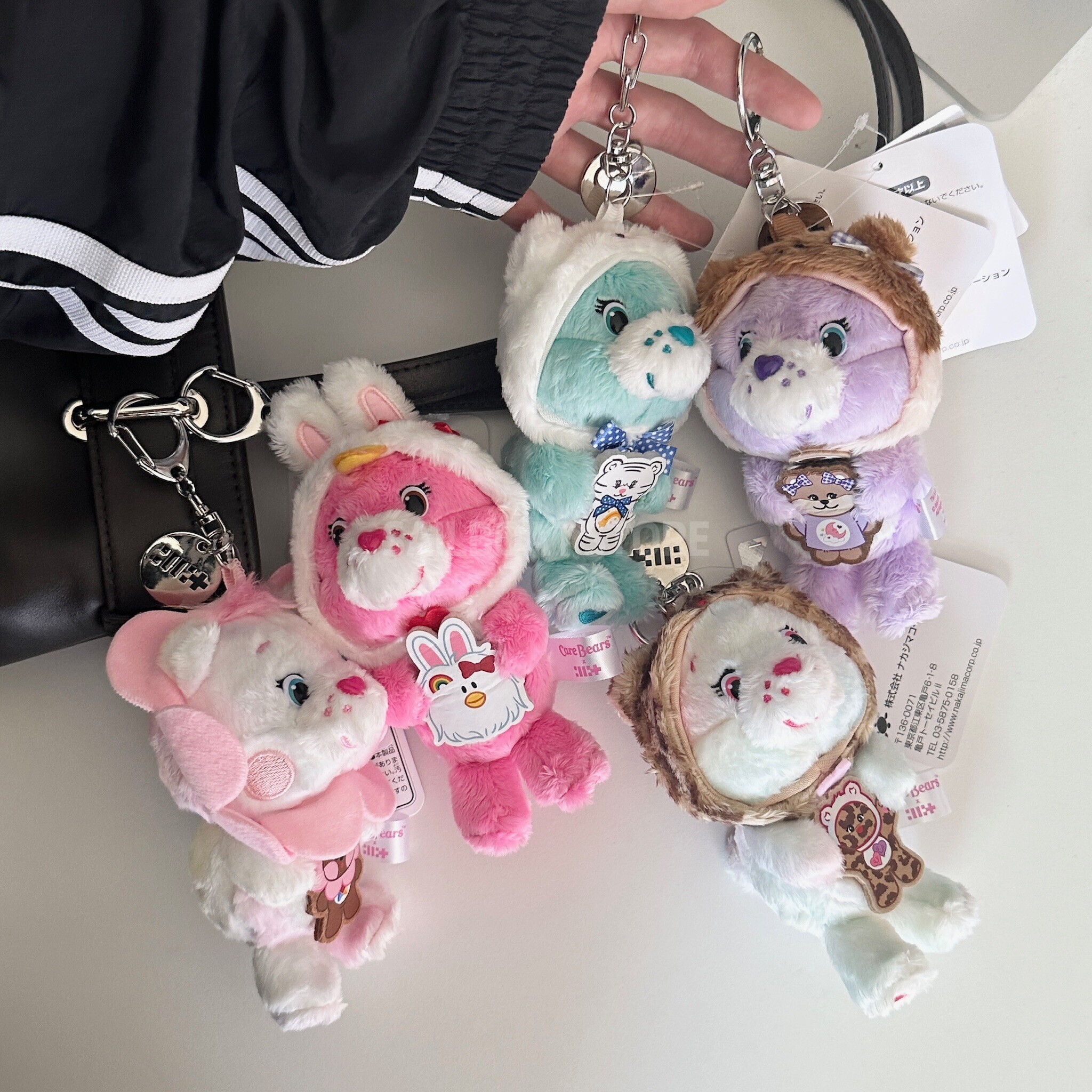 #現貨 🇯🇵日本 Care Bears × ILLIT 馬卡龍系列 彩虹熊 髮圈 吊飾娃娃