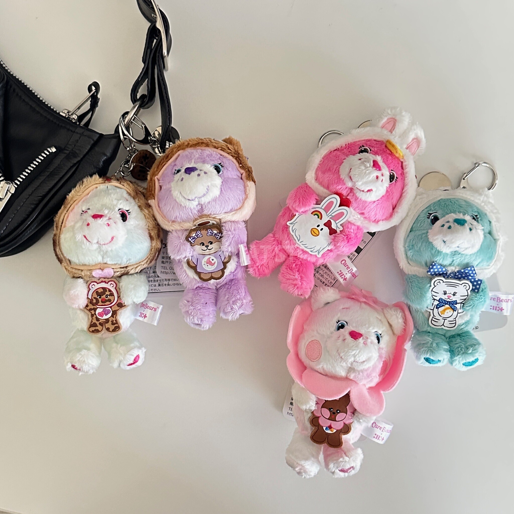 #現貨 🇯🇵日本 Care Bears × ILLIT 馬卡龍系列 彩虹熊 髮圈 吊飾娃娃