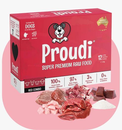 Proudi 急凍生肉狗糧 紅肉四寶
