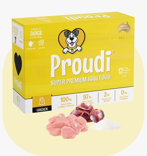 Proudi 急凍生肉狗糧 全雞