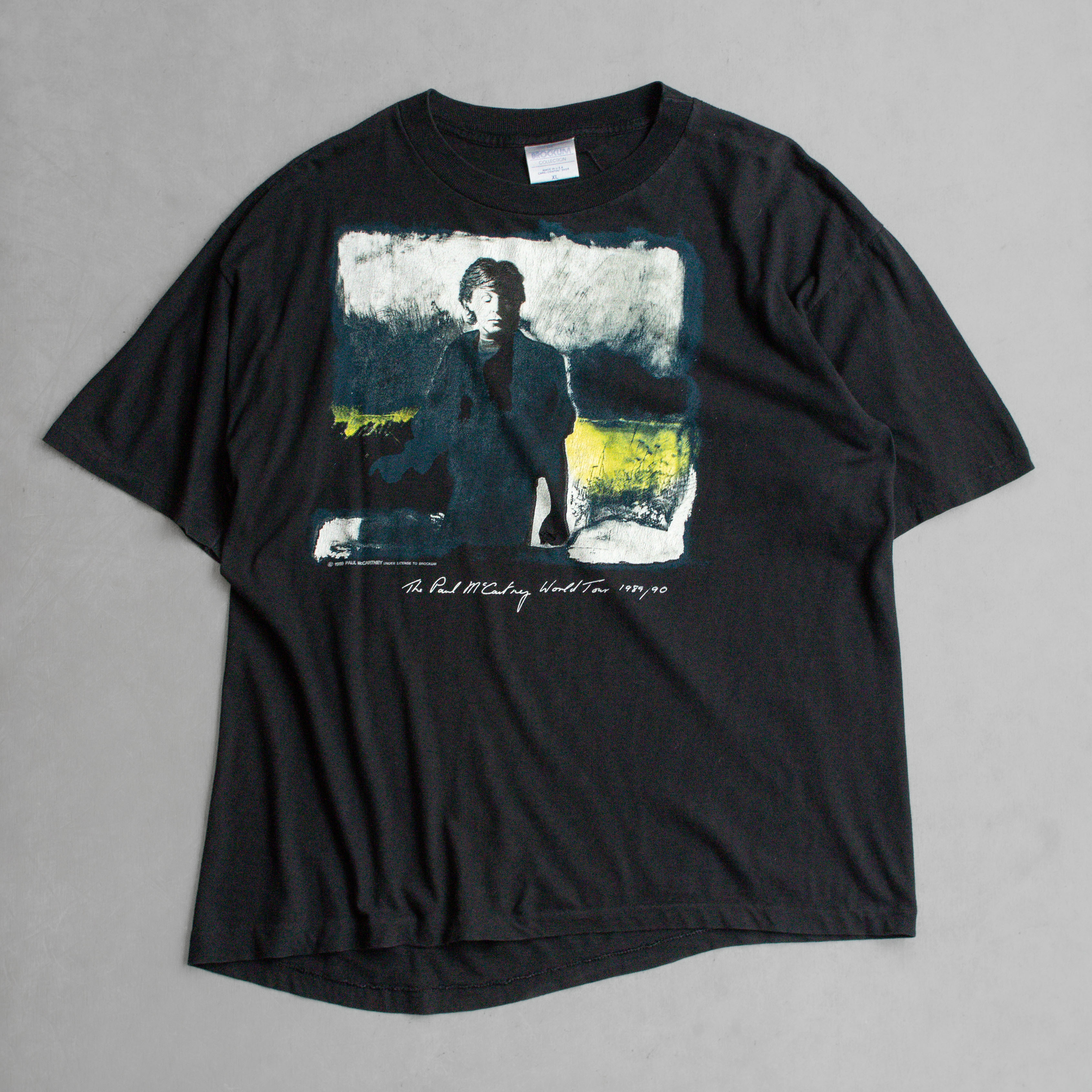 80-90S PAUL MCCARTNEY TOUR TEE 美國製 保羅麥卡尼 巡迴 黑色 短袖 T恤