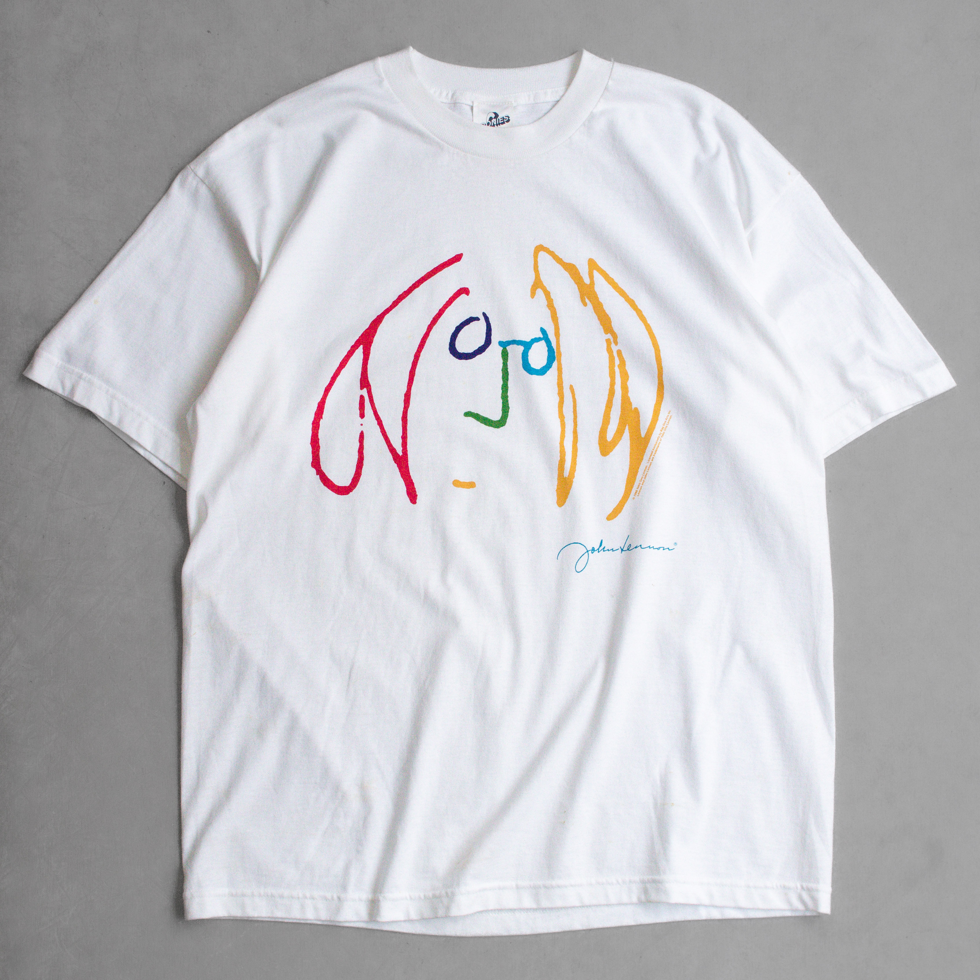 90S BEETLES JOHN LENNON TEE 美國製 披頭四 約翰藍儂 白色 短袖 T恤